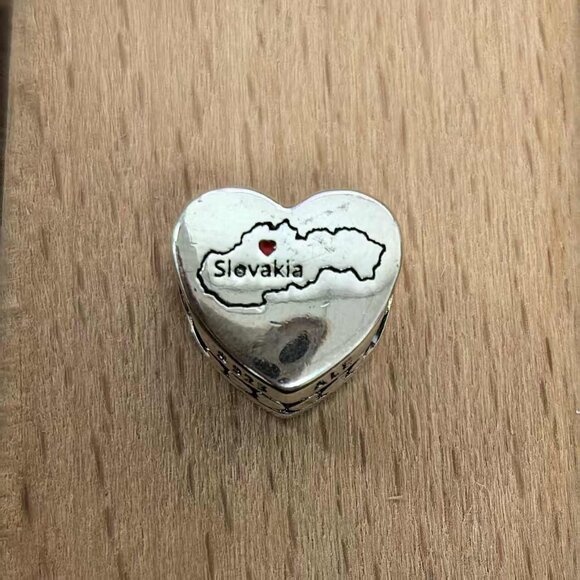 Pandora Jewelry - Pandora Slovakia Exclusive Travel Heart Charm Pendant, S925 Silver Bracelets